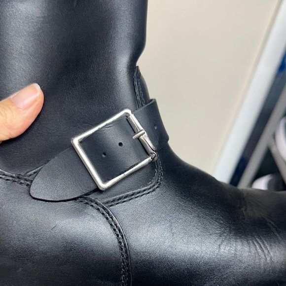 Men\'s Black Leather Buckle Boots main image 5